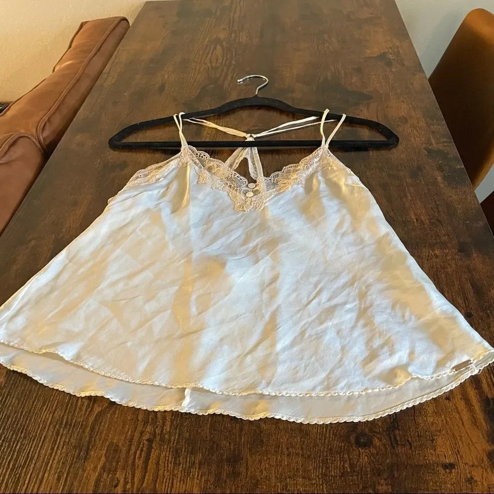 autograph clothing ivory lace trim slip top - Picture 3 of 14